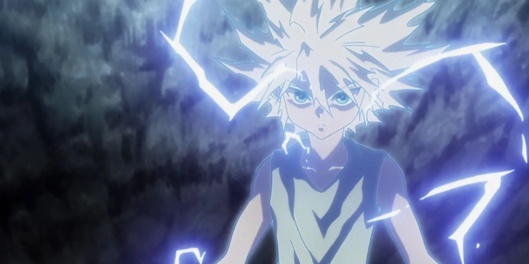 Killua Zoldyck đứng cạnh Gon, minh họa tình bạn định hình bản chất trong Hunter x Hunter.
