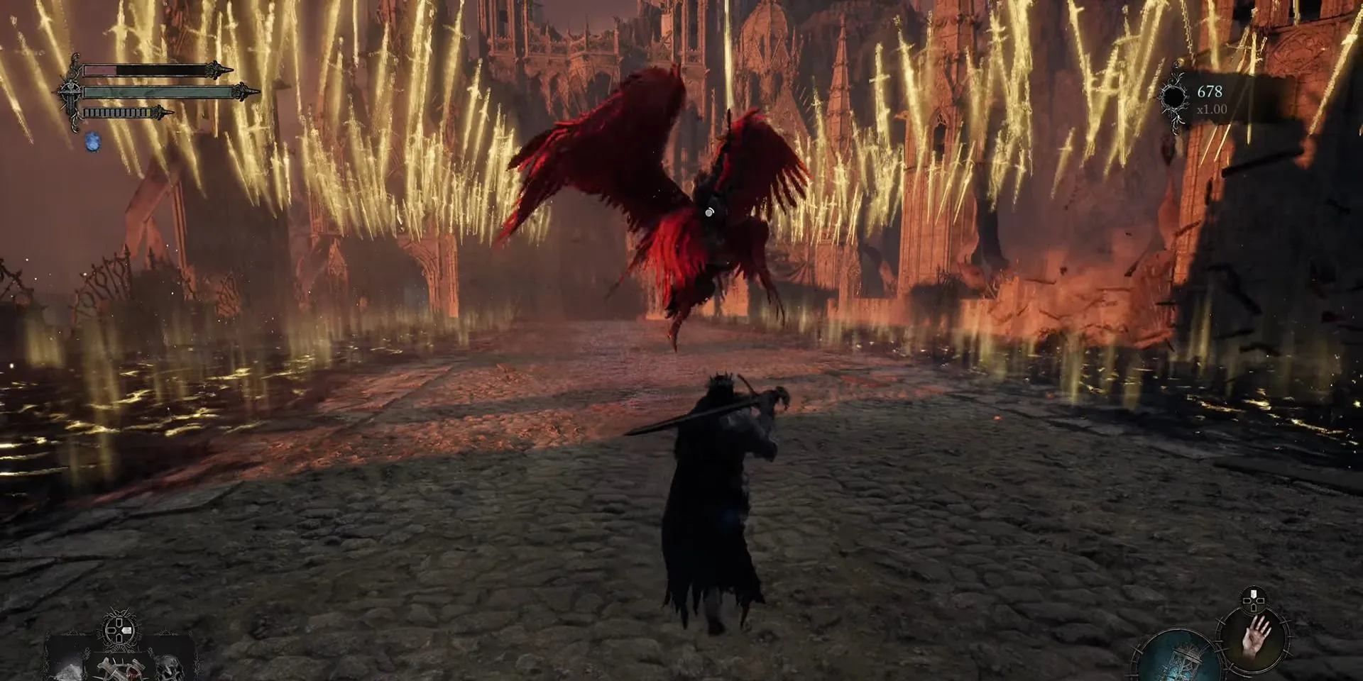 Nhân vật trong Lords of the Fallen (2023) đối đầu với Peita, một trong những quái vật đáng sợ