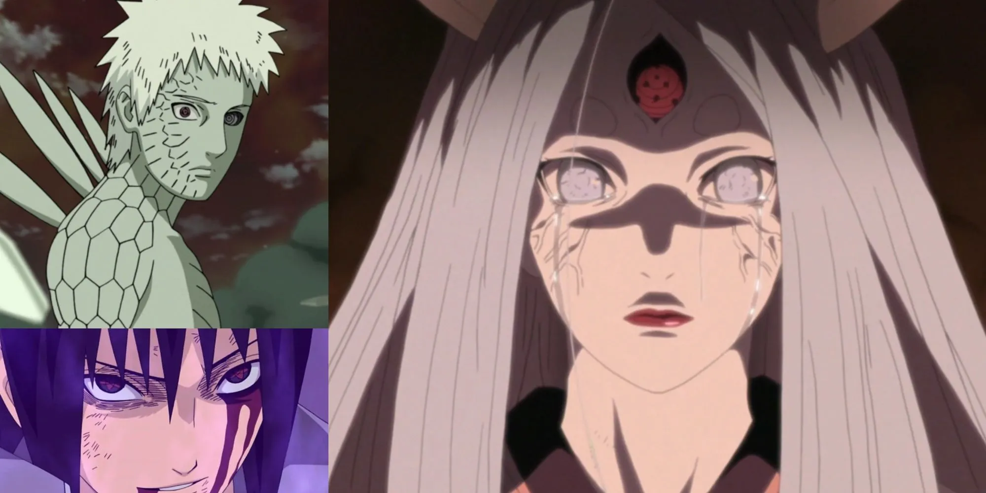 Obito, Sasuke và Kaguya thể hiện nhãn thuật mạnh mẽ trong Naruto