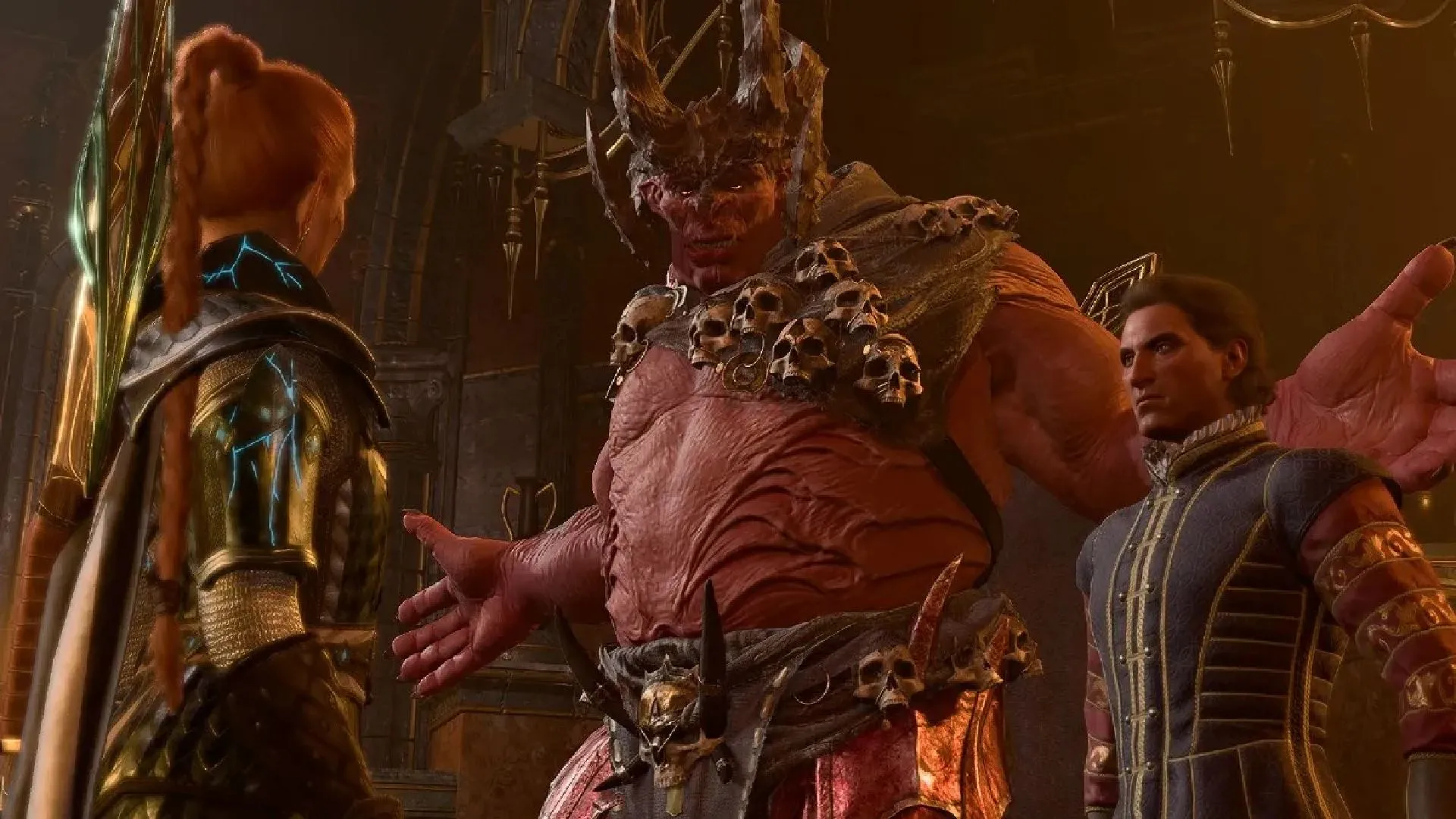 Orthon Yurgir và ác quỷ Raphael trong House of Hope, một cuộc gặp gỡ định mệnh trong Baldur's Gate 3