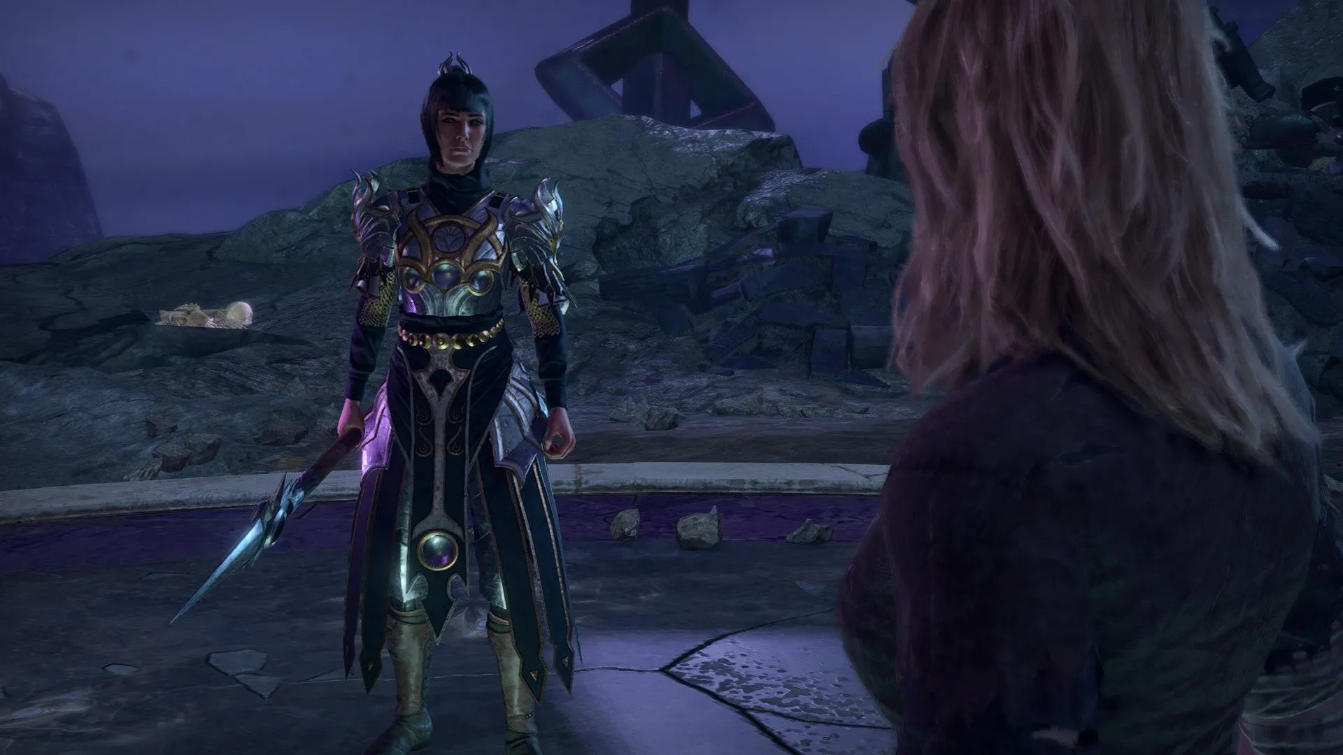 Shadowheart đối mặt với Dame Aylin tại Shadowfell, lựa chọn giữa đức tin Shar và con đường ánh sáng trong BG3